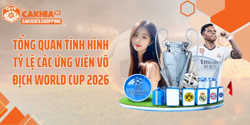 Tổng quan tình hình tỷ lệ các ứng viên vô địch World Cup 2026